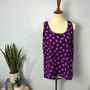 Pleione Womens Size Small Tank Top High Low Hem Vespa Scooter